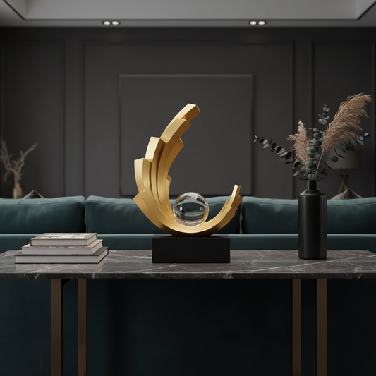 Ornement voilier doré – salon luxueux
