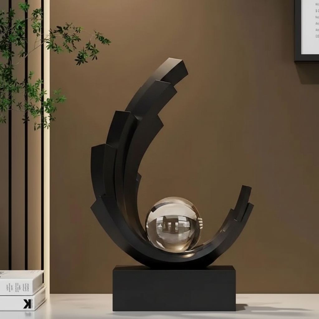 Sculpture abstraite noire