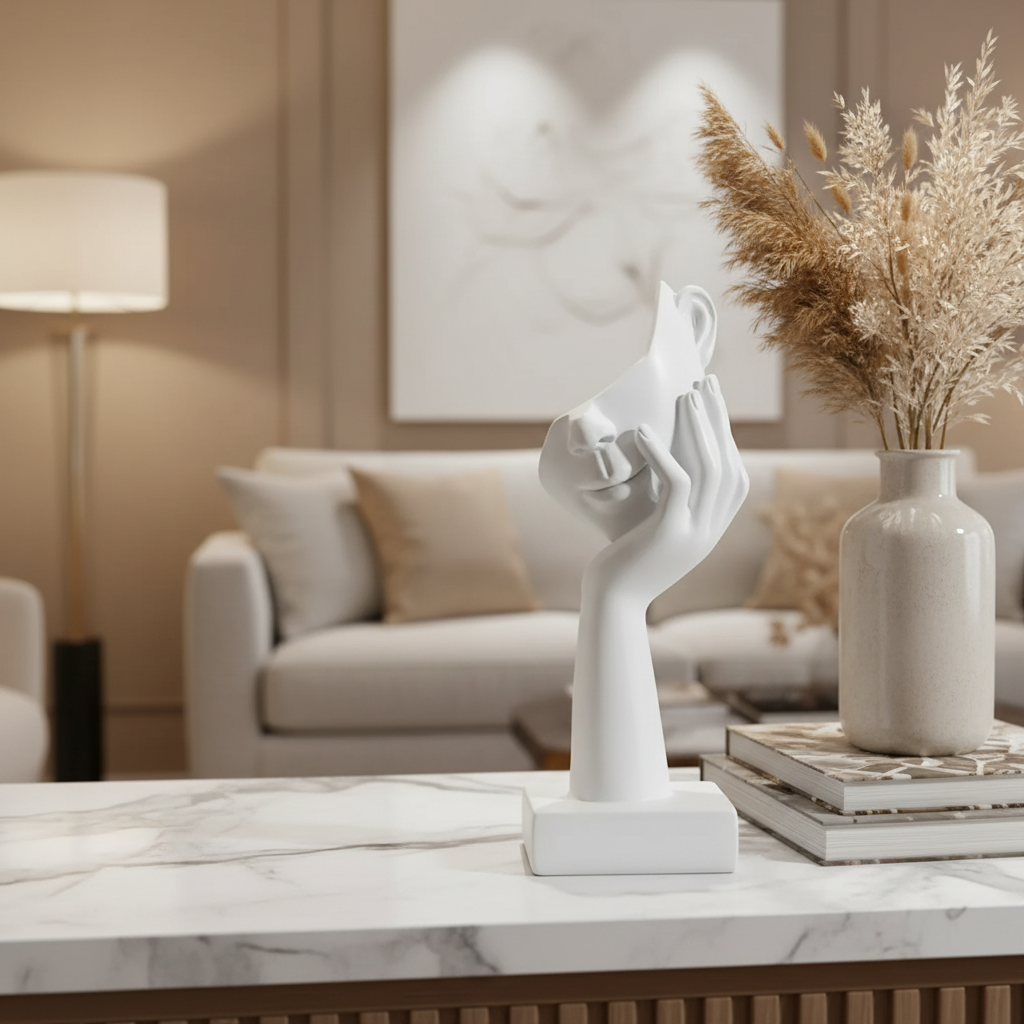 Sculpture blanche – photoréaliste