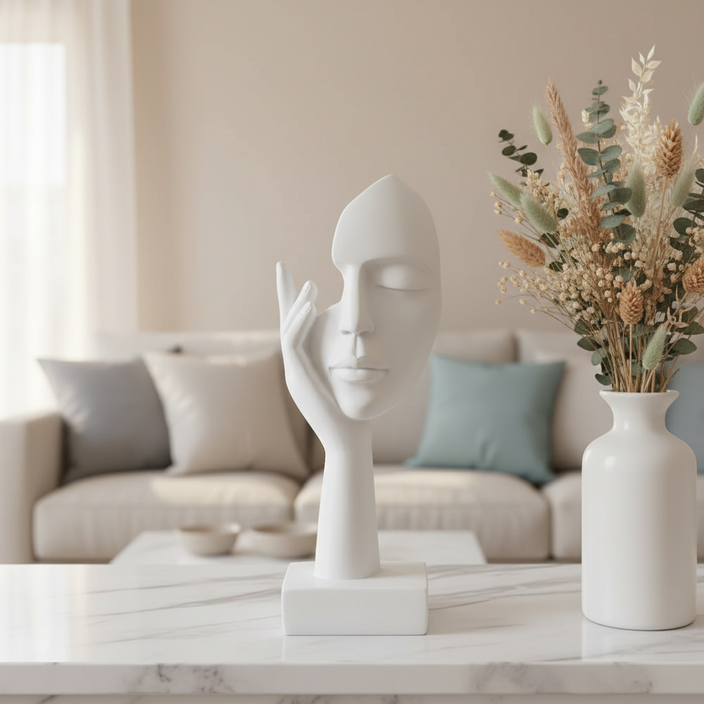 Sculpture blanche – photoréaliste