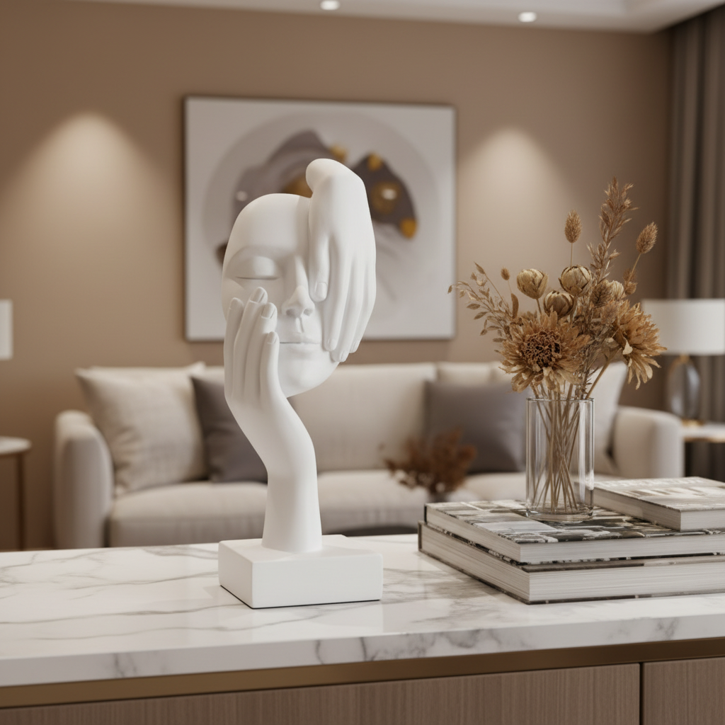 Sculpture blanche – salon
