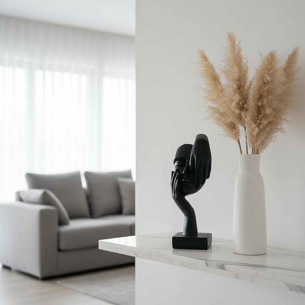 Sculpture noire – photoréaliste