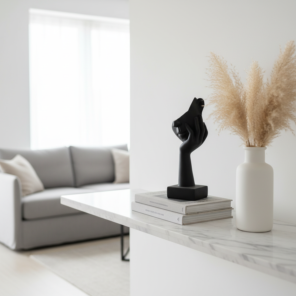Sculpture noire – salon