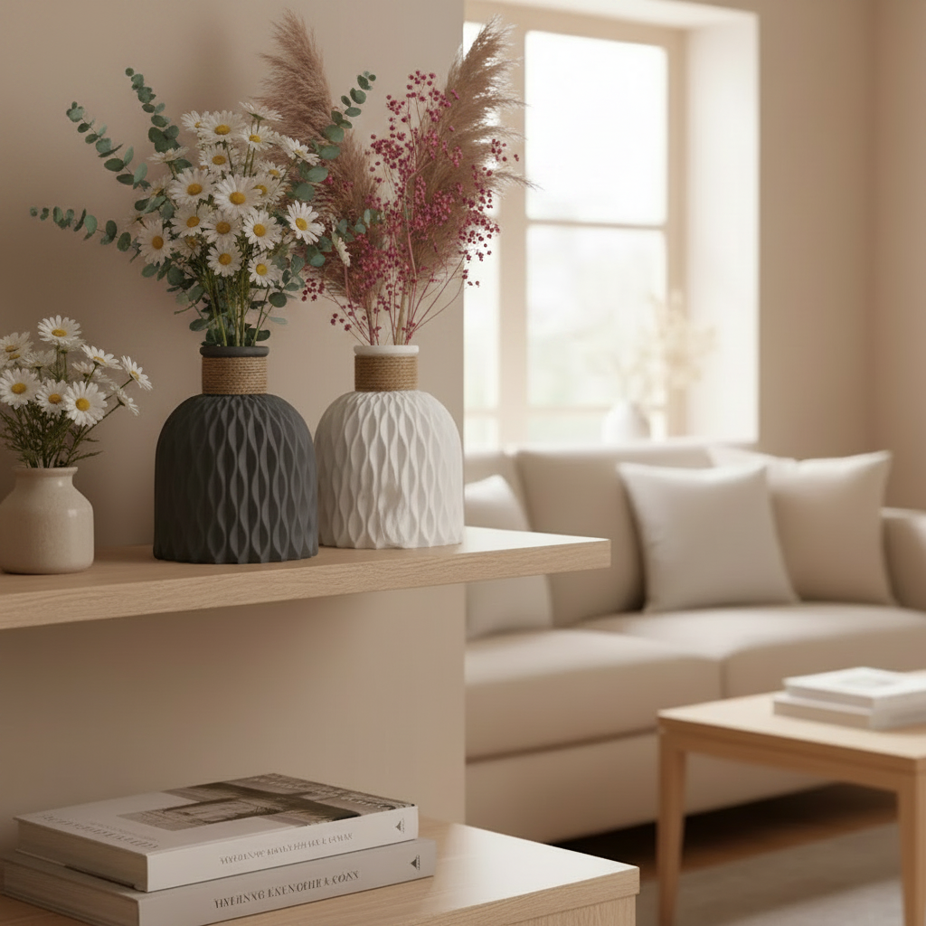 Vases avec fleurs – salon